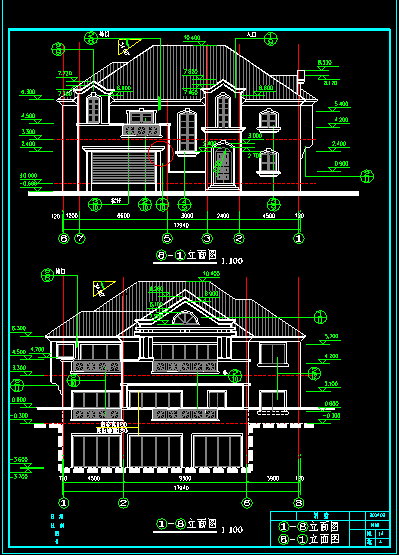 美式别墅全套施工图（含设计说明）-图二