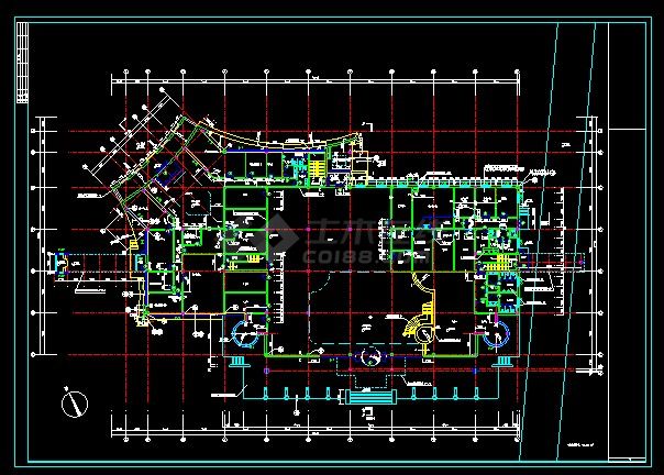 某小区业主会所施工设计CAD详情图-图一