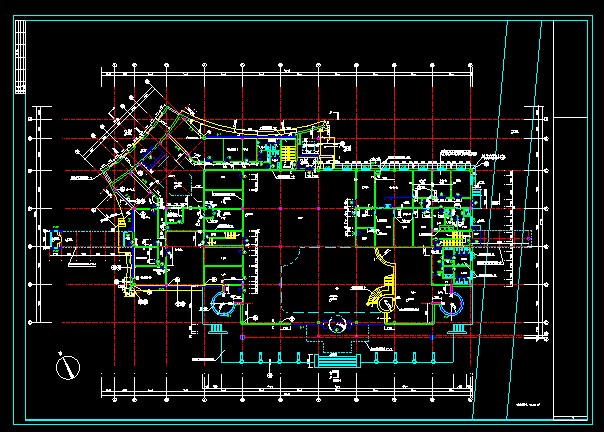 某小区业主会所施工设计CAD详情图_图1
