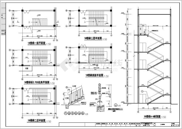 温州市龙湾区三层厂房全套CAD施工图-图一