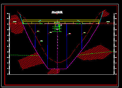 xx工程投标大坝结构设计cad施工图-图二