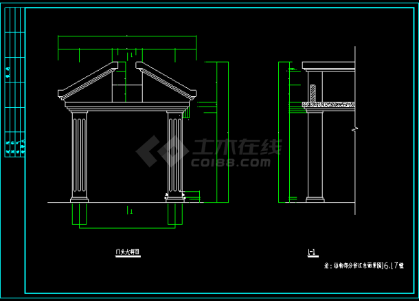 某高档别墅小区样板房CAD竣工图-图二