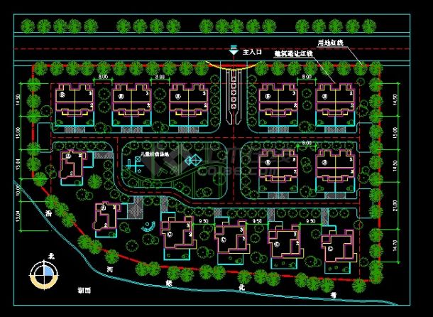 南京城镇建筑设计施工CAD详情图纸-图二