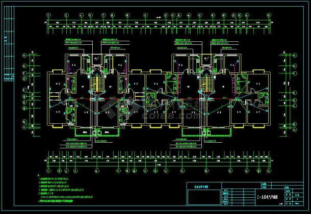 一栋低商住宅楼电气的CAD施工图（含设计说明）-图二
