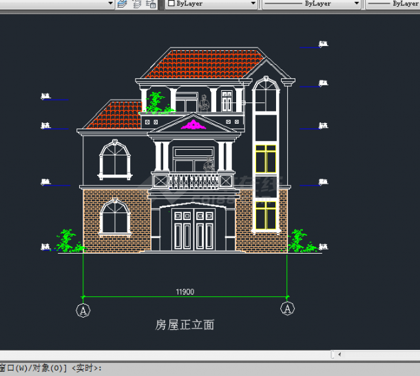 某地区小型别墅8号楼建筑设计CAD施工图-图二