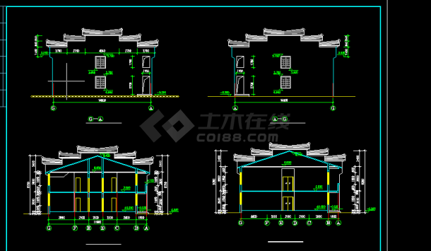 居士房古建筑方案设计全套CAD图纸-图二