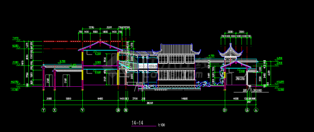 一套古建筑设计方案及施工全套CAD图纸-图二