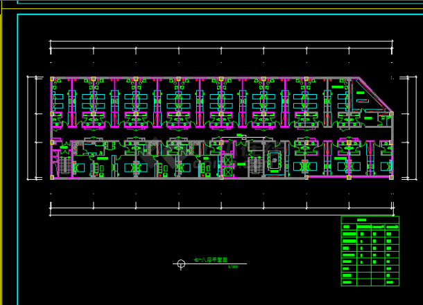 阿里郎宾馆建筑设计方案全套CAD图纸-图二
