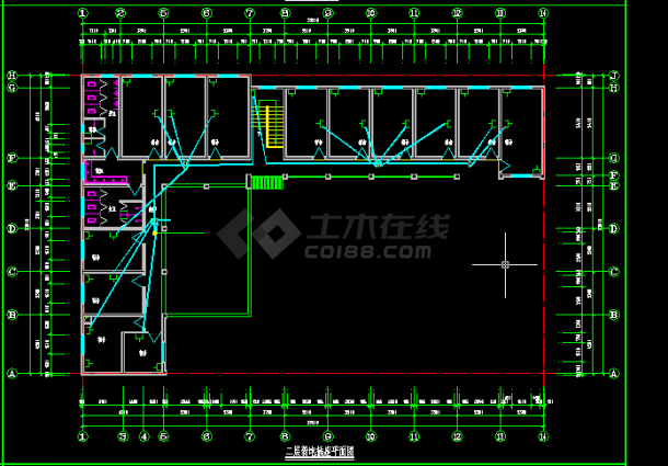 某宿舍楼电气设计方案全套CAD图纸-图二