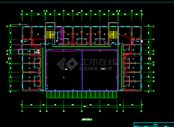 陕西某综合楼电气设计方案全套CAD图纸-图二