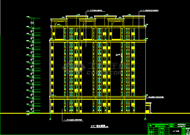 山东某12层住宅施工设计CAD图-图二