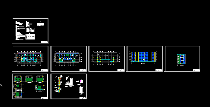五套六层办公楼全套设计图（含计算书、建筑结构图）_图1