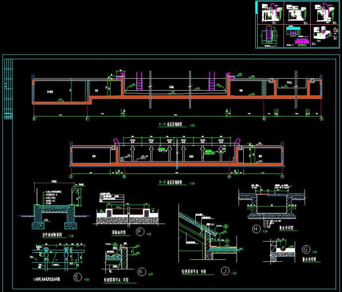 北京某游泳池节点建筑cad设计装修施工图_图1