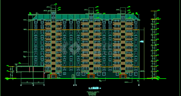 某小区高层住宅楼全套建筑CAD施工设计图-图二