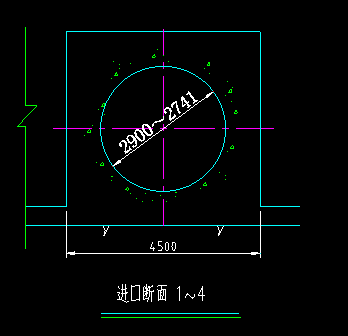 低水头式水电站吸管cad施工设计平面图-图二