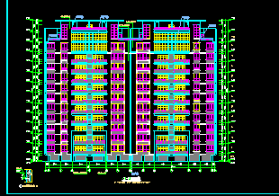 某小高层13＃楼建筑CAD设计施工平立面图-图二