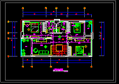 某别墅二层房间平面设计CAD图纸-图二