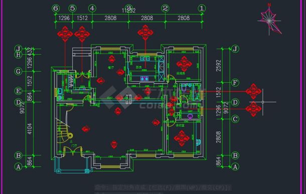 某地区南方某豪华别墅住宅室内装饰装修cad施工设计图-图二