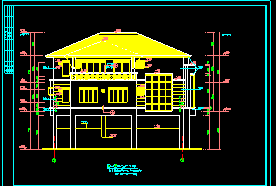 某地两层别墅坡地设计施工CAD图-图二