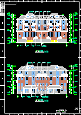 某联排别墅设计方案CAD图（含设计说明）-图二