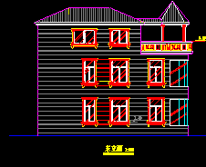 某地经典新型别墅建筑方案设计CAD图-图二