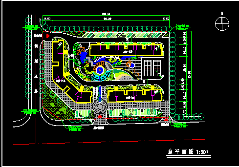 小区总体规划设计CAD建筑施工平面图纸-图二