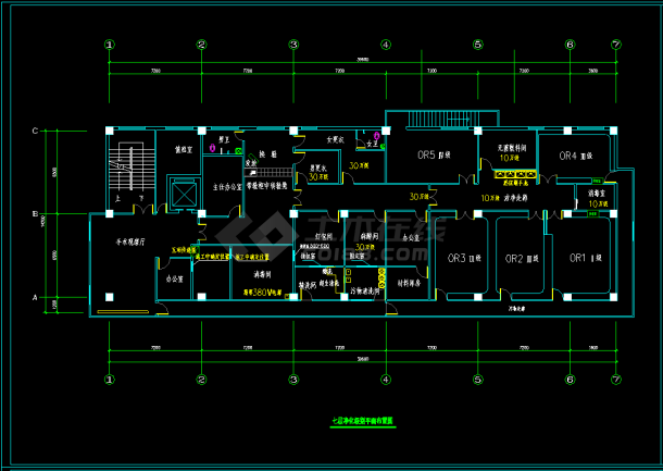 xx医院手术室空调净化系统设计cad施工图-图二