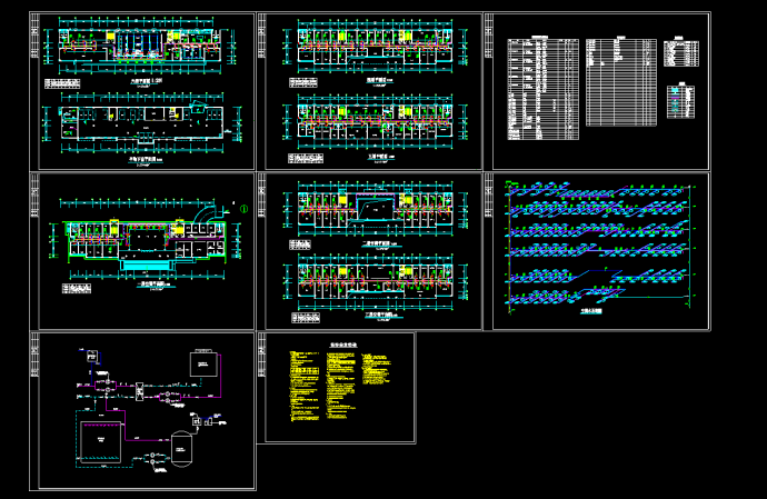 标准水环热泵中央空调施工cad图纸_图1