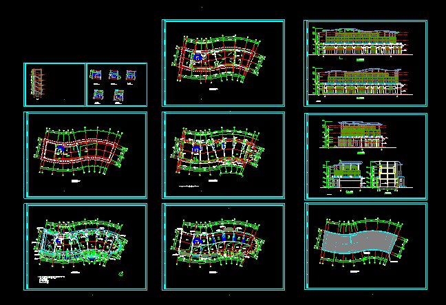 某会所建筑施工设计CAD详情图纸_图1