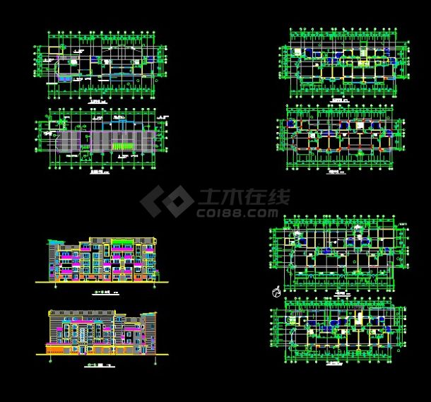 江苏某地多层住宅方案设计CAD详情图-图一