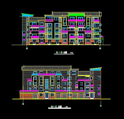 江苏某地多层住宅方案设计CAD详情图-图二