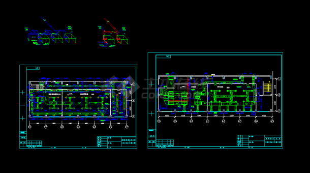 某DCS控制器机房空调系统设计施工cad图纸-图一