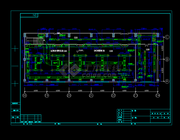 某DCS控制器机房空调系统设计施工cad图纸-图二