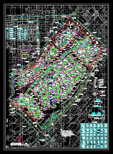 某居住小区设计规划CAD总平面图-图一