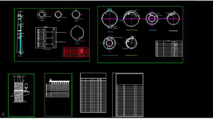 210米烟囱照明布置设计方案全套CAD图纸_图1