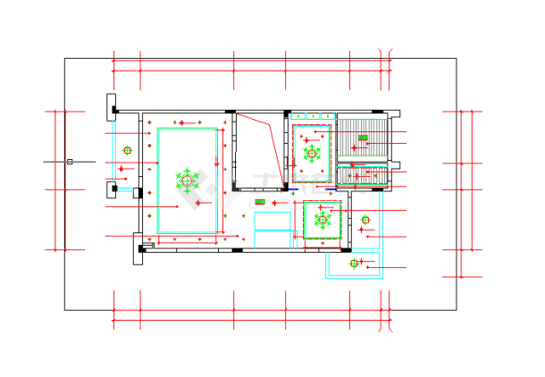 别墅首层天花设计方案全套CAD图纸-图二