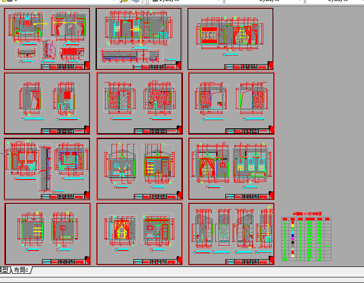 二层别墅建筑方案设计全套CAD立面图