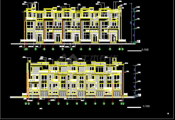 某多层排房样板建筑设计CAD详图-图二