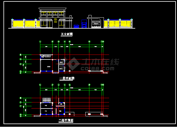 8种大门建筑cad施工详细设计图-图一