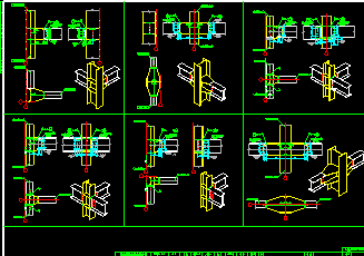 某电机公司2层框架钢结构CAD施工设计图-图二