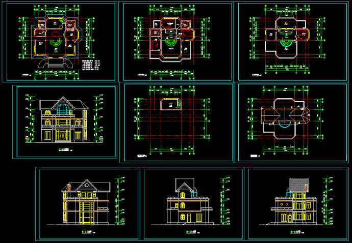 某城市高档别墅小区设计CAD扩出图_图1