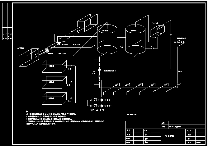 热水双回收系统施工系统设计cad图纸_图1