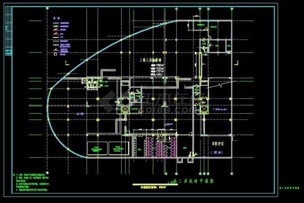 某地下室人防建筑施工设计CAD详图-图二