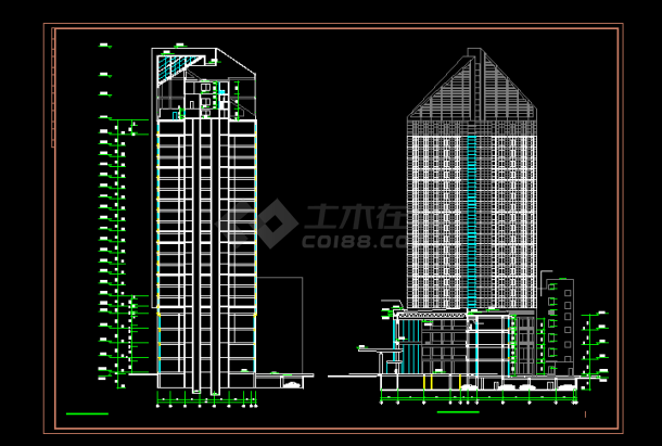 某5星级酒店全套施工与设计CAD图纸-图二