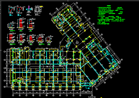 某培训中心建筑结构CAD设计施工图纸-图二