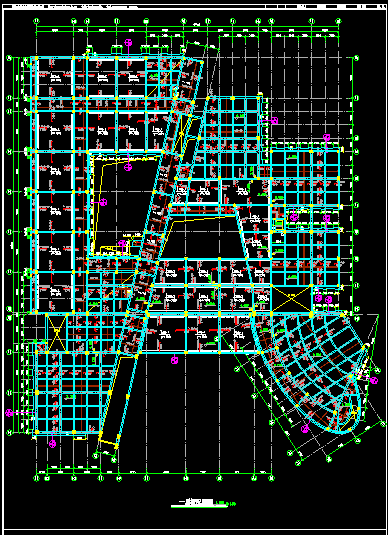 某地区教学楼建筑CAD结构设计施工图-图二