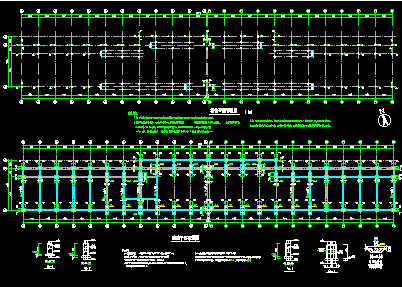 某工厂三层管理用房结构CAD设计平面图纸-图二