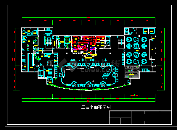 某中式酒店建筑设计方案全套CAD图纸-图一