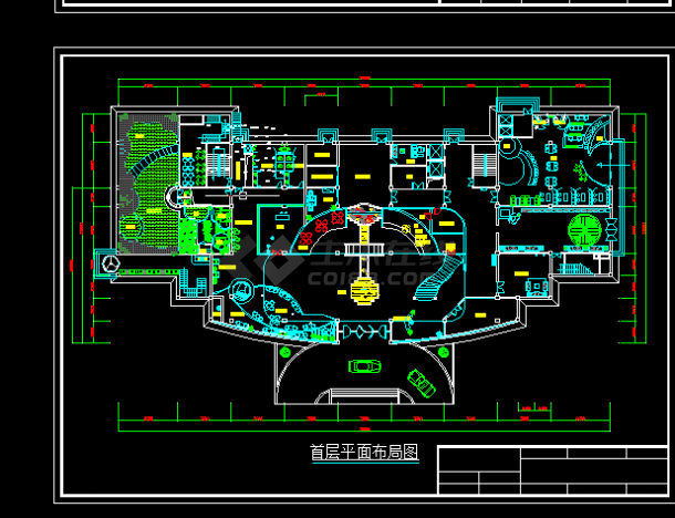 某中式酒店建筑设计方案全套CAD图纸-图二