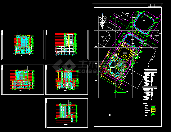 某商务广场规划方案设计全套CAD图纸-图一
